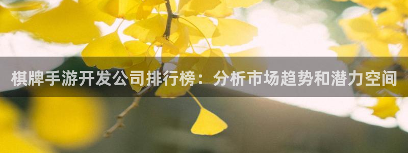 三牛娱乐官网：棋牌手游开发公司排行榜：分析市场趋势和潜力空间